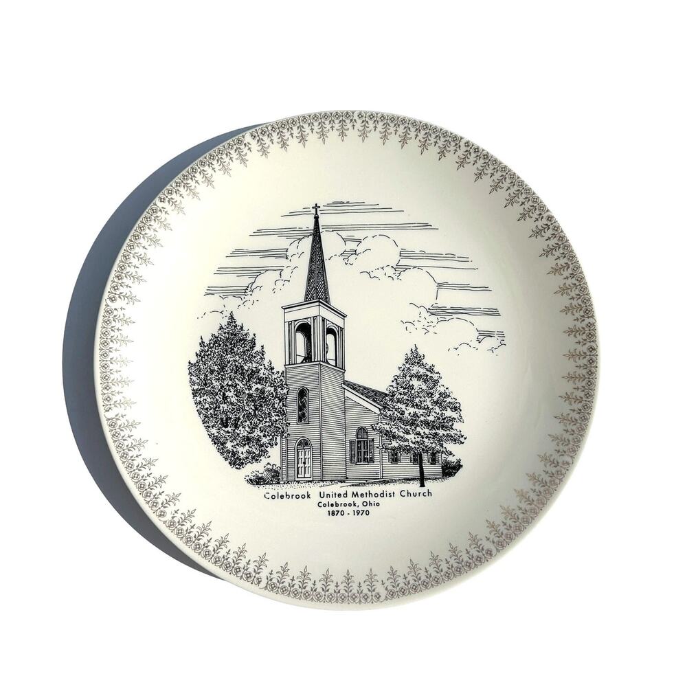 Colebrook Ohio United‎ Methodist Church Plate 1970 Centennial Souvenir